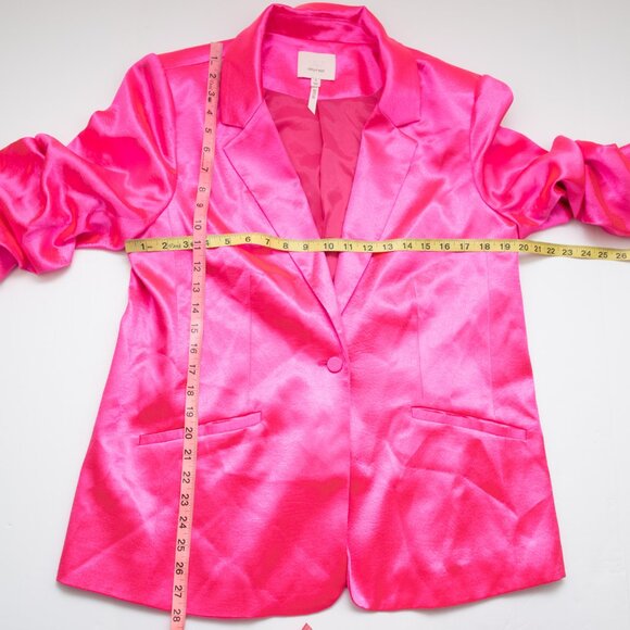 Cinq à Sept Karis Satin Pants Kylie Jacket Set Sophisticated Ultra Pink Size 12 - Picture 14 of 16